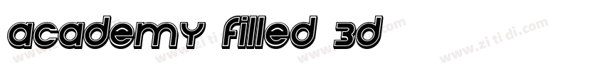 Academy Filled 3D字体转换